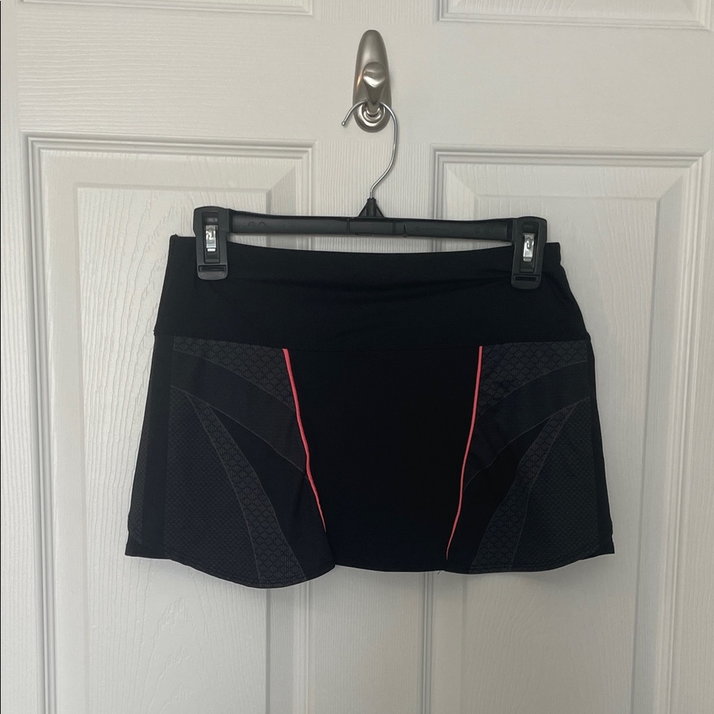 Lucky in Love Black and Pink Tennis Skort
